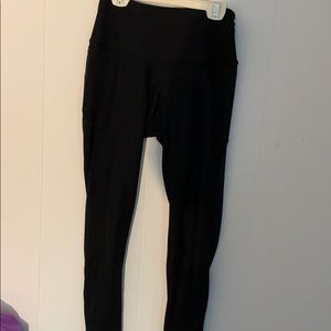 90 Degree pocket black mesh leggings